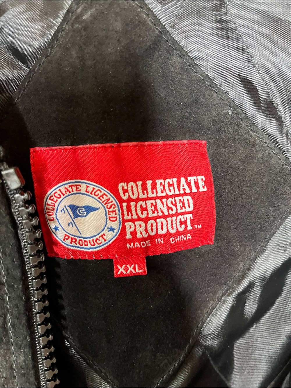Vintage Virginia Tech Hokies Suede Leather Bomber Jacket XXL VT Varsity Coat 2XL - Picture 12 of 13